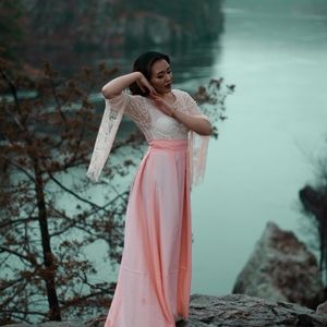 Laced Pink Maxi Dress